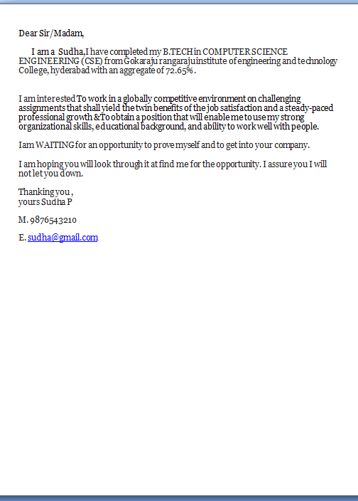 Email Cover Letter Samples - Job Searching - About com